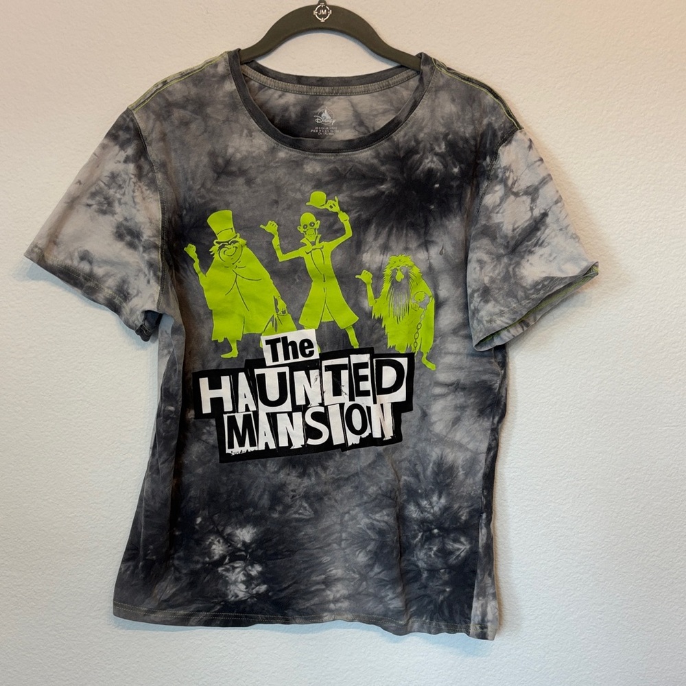 The Haunted Mansion Gray Tie-Dye T-Shirt Disneyland Ghosts